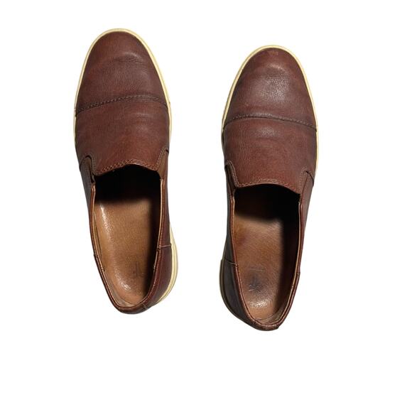 Frye Dylan Womens Size 7M Brown Leather Slip On Casual Walking Flat Loafer Shoes - Picture 5 of 10